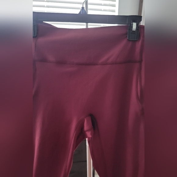 All In Motion Leggings Womens Large High Rise Brushed Sculpt Active Burgundys - Picture 4 of 7